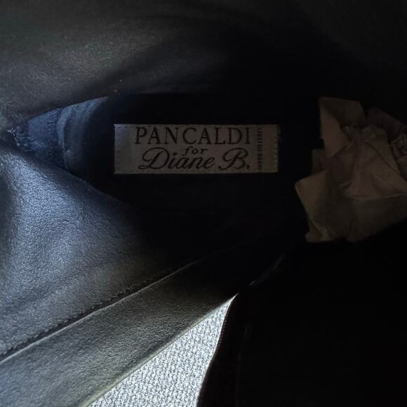 Pancaldi For Diane B. Women's Black Suede Leather Ankle Boot Sz 7 Side Zip - Picture 10 of 12